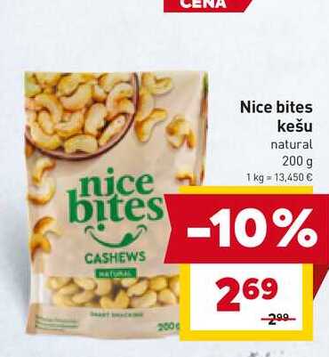 Nice bites kešu natural 200 g 