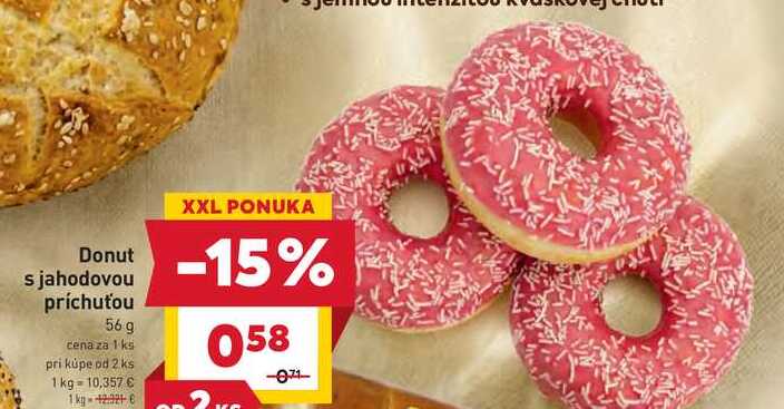 Donut s jahodovou príchuťou 56 g 