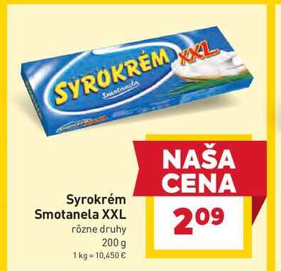 Syrokrém Smotanela XXL rôzne druhy 200 g