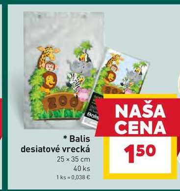 Balis desiatové vrecká 25 x 35 cm 40 ks 