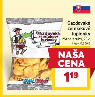 Gazdovské zemiakové lupienky 70 g 