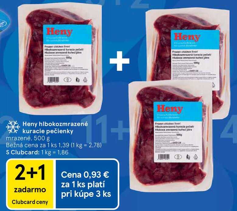 Heny hlbokozmrazené kuracie pečienky mrazené, 500 g 