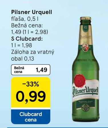 Pilsner Urquell fľaša, 0,5l