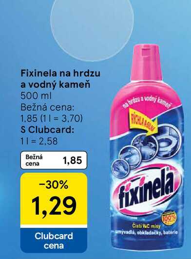 Fixinela na hrdzu a vodný kameň 500 ml