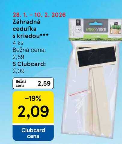 Záhradná ceduľka s kriedou 4 ks