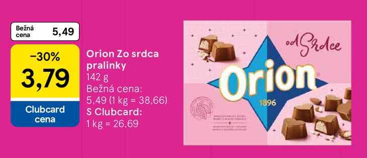 Orion Zo srdca pralinky 142g