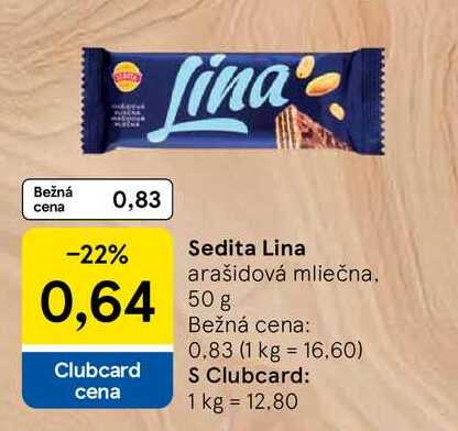 Sedita Lina arašidová mliečna 50 g
