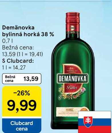 Demänovka bylinná horká 38 % 0.7l
