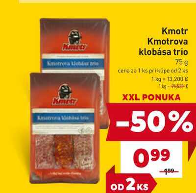 Kmotr Kmotrova klobása trio 75g 