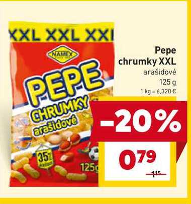 Pepe chrumky XXL arašidové 125 g 
