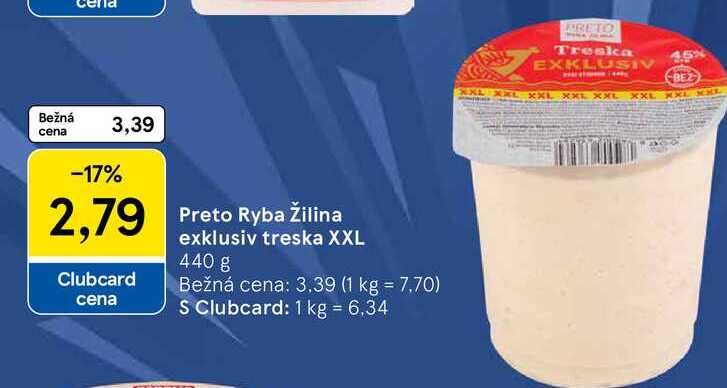 Preto Ryba Žilina exklusiv treska XXL 440 g