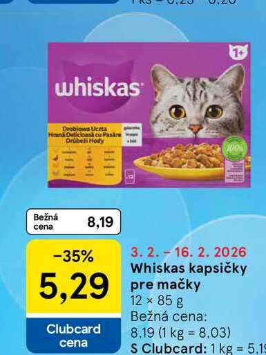 Whiskas kapsičky pre mačky 12 × 85 g