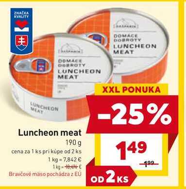 Luncheon meat 190 g 