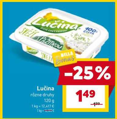 Lučina rôzne druhy 120 g 