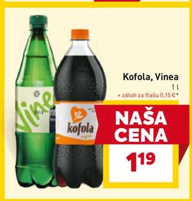 Kofola 1 l, vybrané druhy