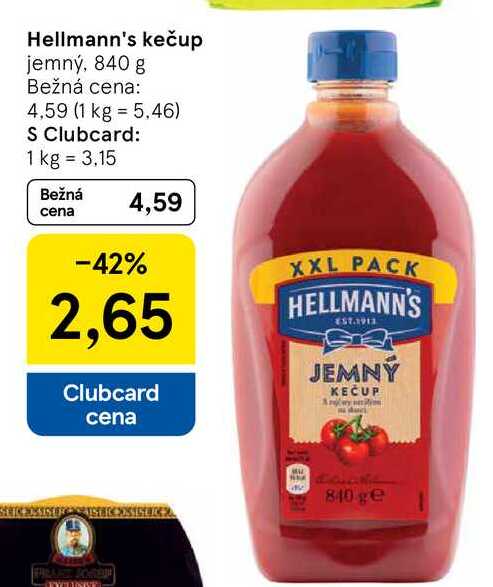 Hellmann's kečup jemný, 840 g