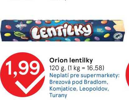 Orion lentilky 120 g