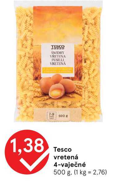 Tesco vretená 4-vaječné 500 g