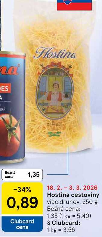 Hostina cestoviny viac druhov, 250 g 