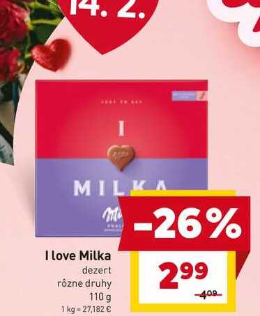 Milka dezert rôzne druhy 110 g 