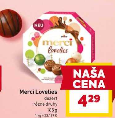 Merci Lovelies dezert rôzne druhy 185 g 