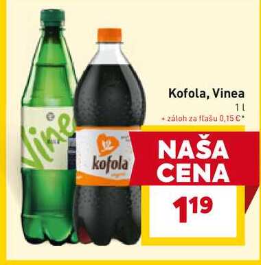 Kofola 1 l, vybrané druhy