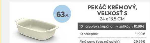 PEKÁČ KRÉMOVÝ, VEĽKOSŤ S 24 x 13.5 CM
