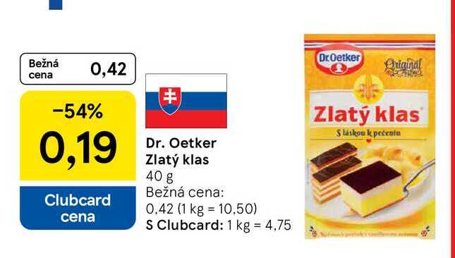 Dr. Oetker Zlatý klas 40 g 