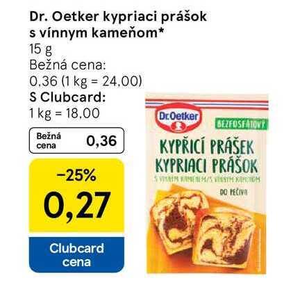 Dr. Oetker kypriaci prášok s vínnym kameňom 15 g 
