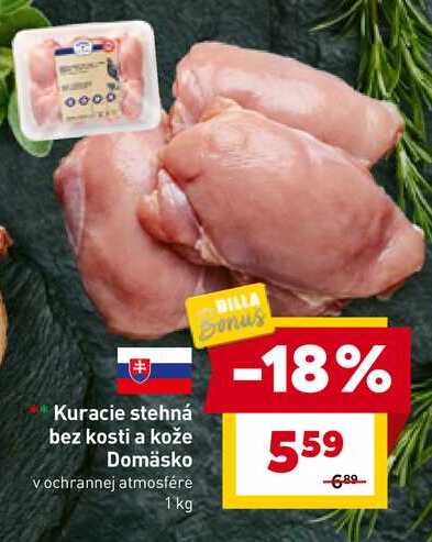 Kuracie stehná bez kosti a kože 1 kg 