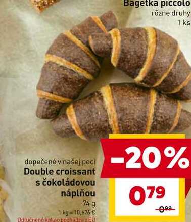 Double croissant s čokoládovou náplňou 74 g