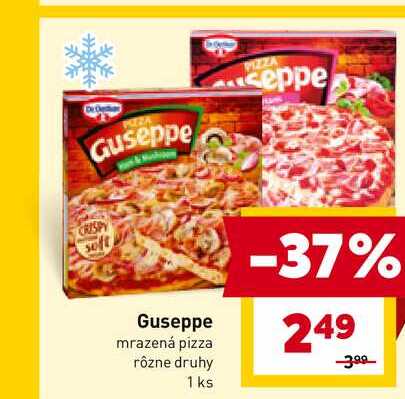 Guseppe mrazená pizza rôzne druhy 1 ks