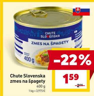 Chute Slovenska zmes na špagety 400 g