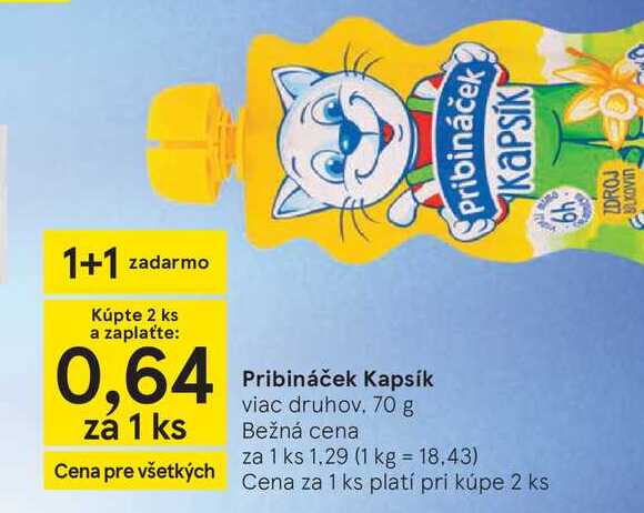 Pribináček Kapsík viac druhov 70 g