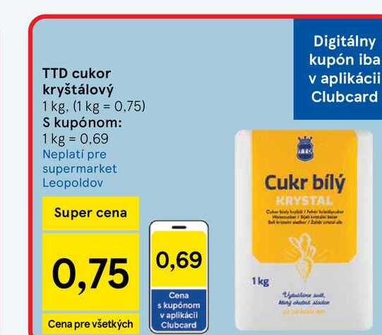 TTD cukor kryštálový 1 kg