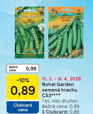 Nohel Garden semená hrachu CS3