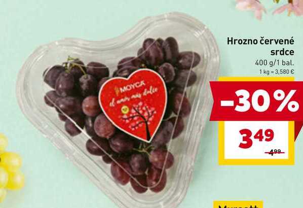 Hrozno červené srdce 400 g/1 bal. 