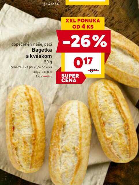Bagetka s kváskom 50 g