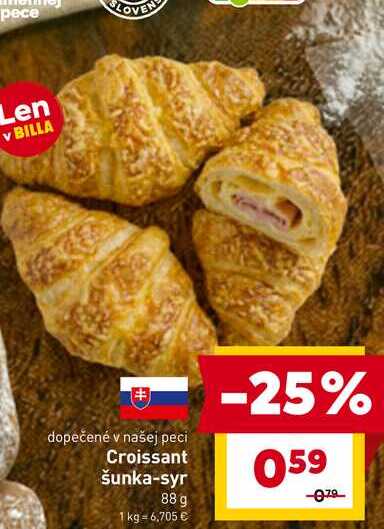 Croissant šunka-syr 88 g