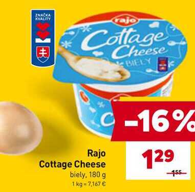 Rajo Cottage Cheese biely, 180 g