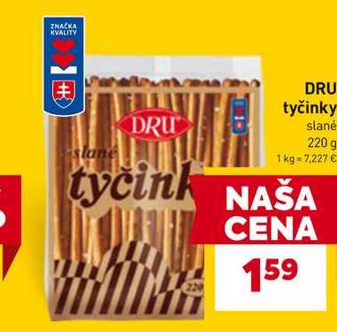 DRU tyčinky slané 220 g