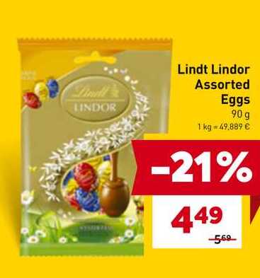 Lindt Lindor Assorted Eggs 90 g