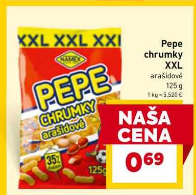Pepe chrumky XXL arašidové 125 g