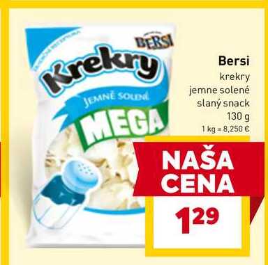 Bersi krekry jemne solené slaný snack 130 g