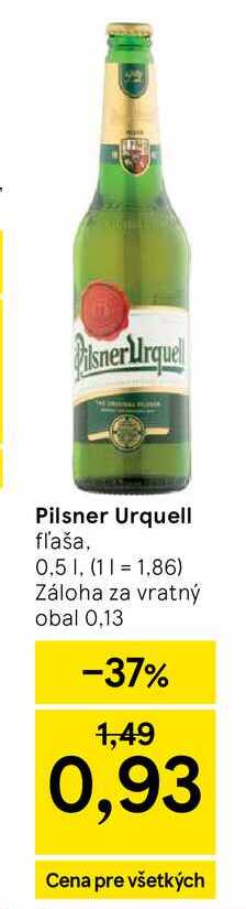 Pilsner Urquell fľaša, 0,5l