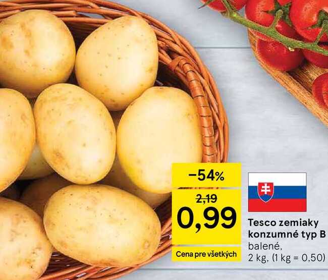 zemiaky konzumné typ B balené 2 kg