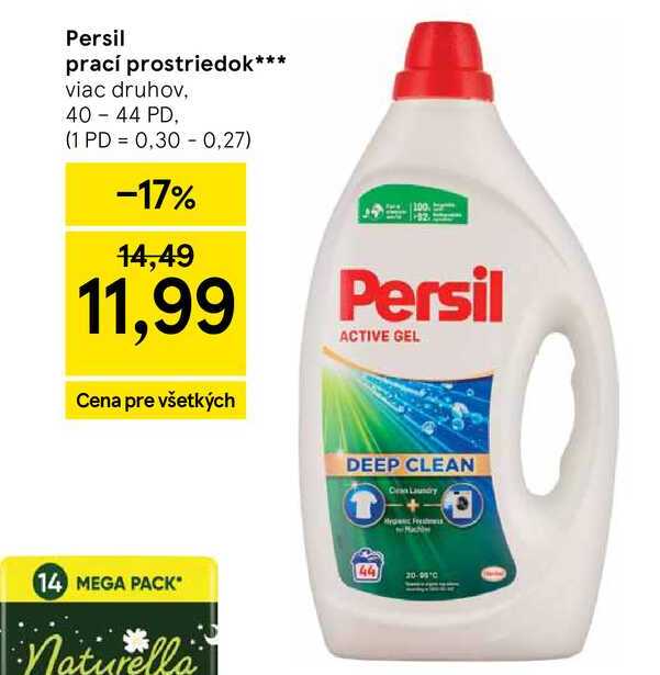Persil prací prostriedok viac druhov, 40 - 44 PD