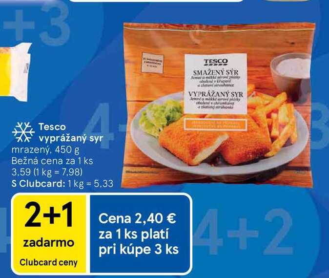 Tesco vyprážaný syr mrazený, 450 g 