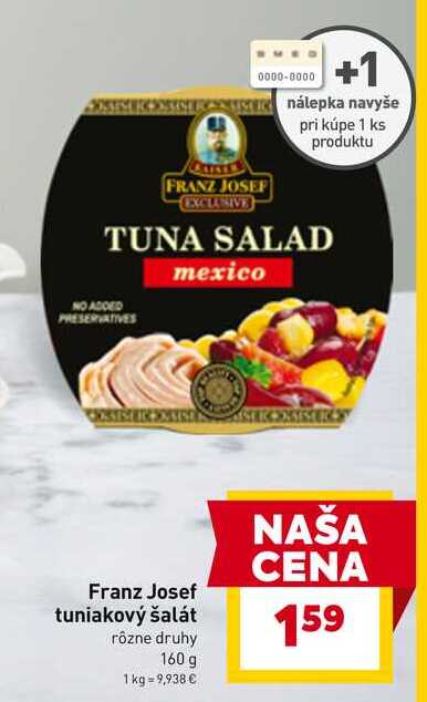Franz Josef tuniakový šalát rôzne druhy 160 g 