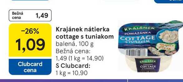 Krajánek nátierka cottage s tuniakom 100 g